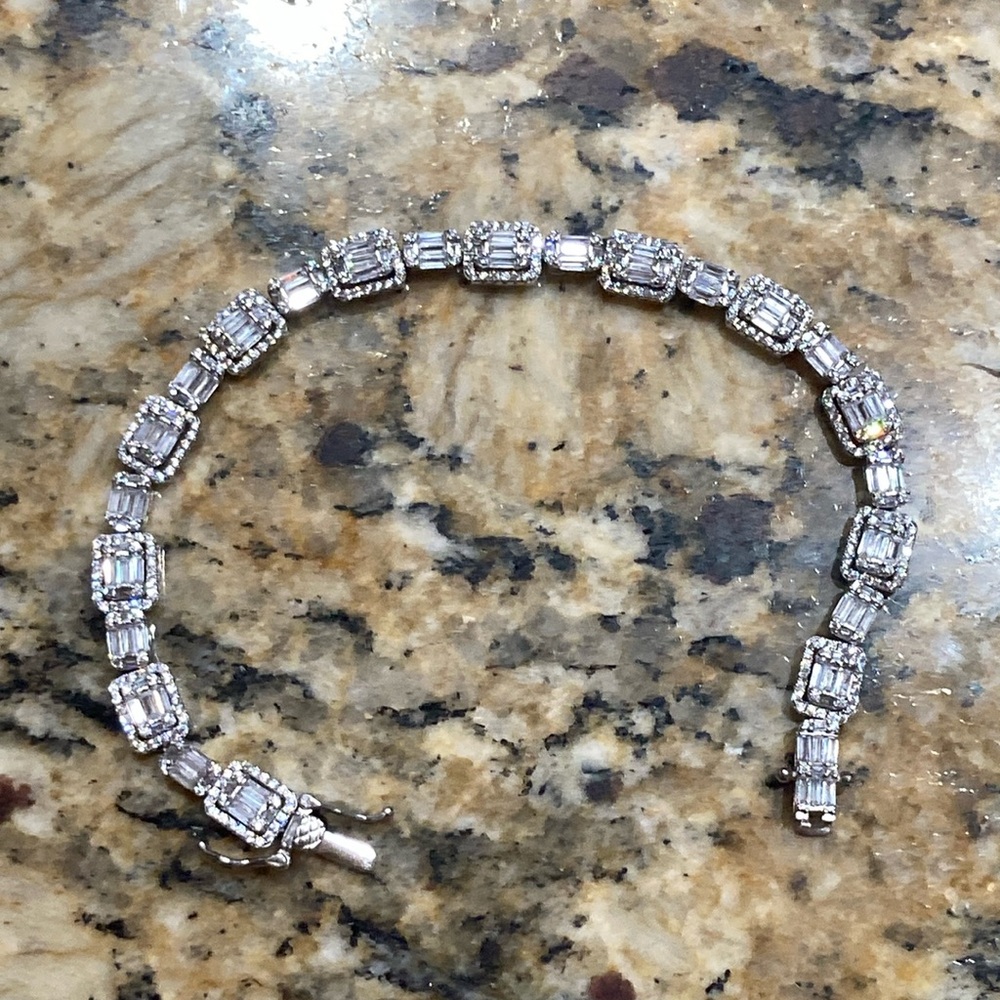 Simulated diamond bracelet